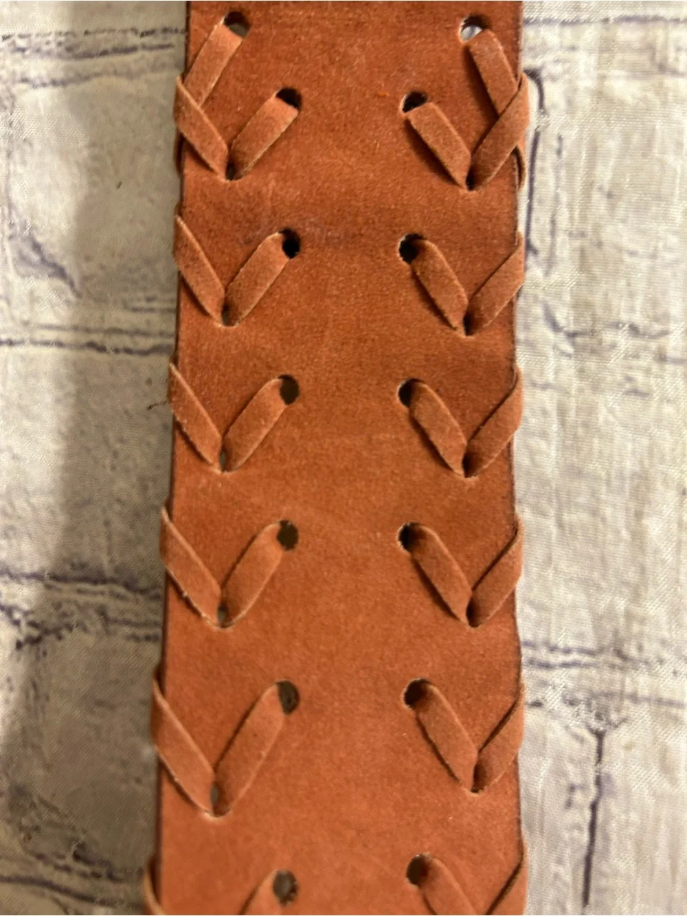 MAURICES WIDE RUST COLOR WOVEN BOHO BELT M/L & SUEDE STUDED BOHO AEO BELT
